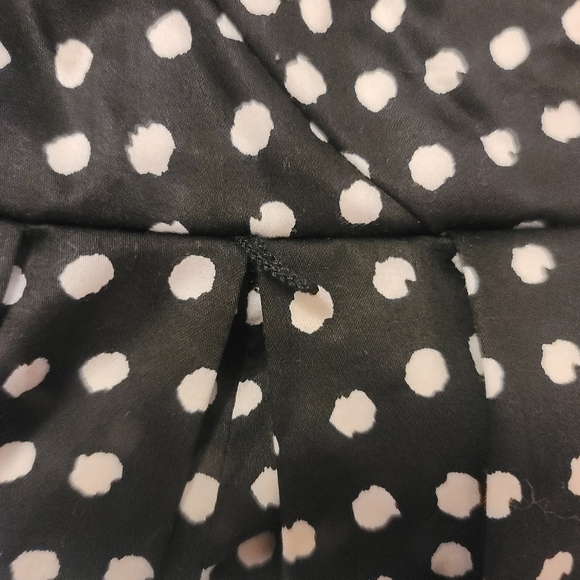 Jessica Simpson Black and White Polka Dot Dress Plunging Neckline Size 10 - Picture 5 of 7